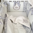 Set lenjerie Patut Copii Bebe 8 piese Classic Gri (9)
